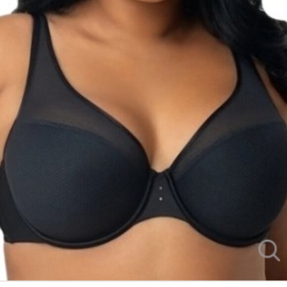 Curvy Couture Other - Curvy Couture Intimates Diamond Net Plunge Bra Black Style D1336 Sz 42C NWOT